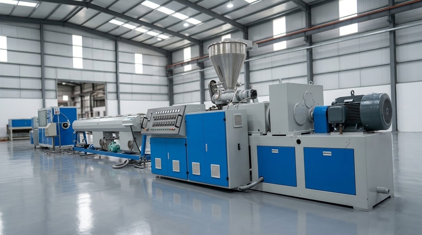 Pipe extrusion line at Sulimani National Factory